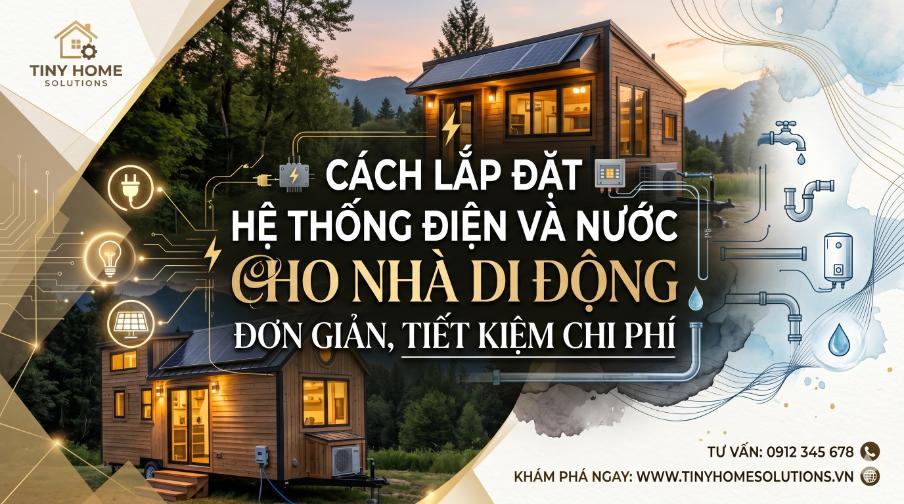 Cách lắp đặt hệ thống điện và nước cho nhà di động đơn giản, tiết kiệm chi phí