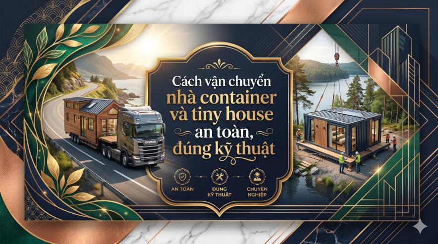 Cách vận chuyển nhà container và tiny house an toàn, đúng kỹ thuật