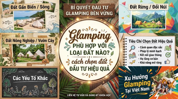 Glamping phù hợp với loại đất nào? cách chọn đất đầu tư hiệu quả
