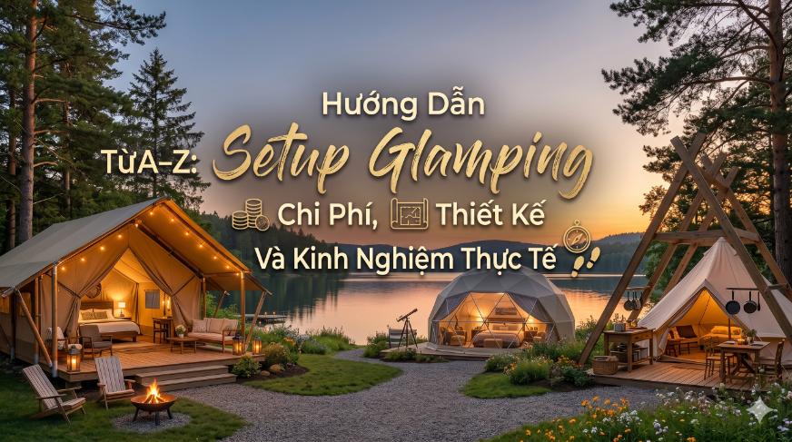 Hướng Dẫn Setup Glamping Từ A–Z: Chi Phí, Thiết Kế Và Kinh Nghiệm Thực Tế