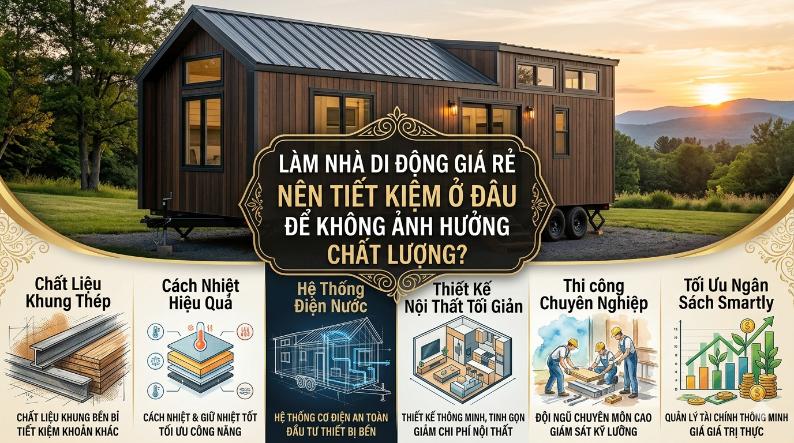 Làm nhà di động giá rẻ nên tiết kiệm ở đâu để không ảnh hưởng chất lượng