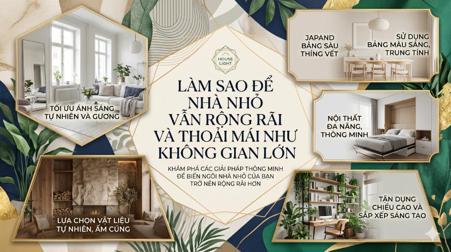 Làm sao để nhà nhỏ vẫn rộng rãi và thoải mái như không gian lớn