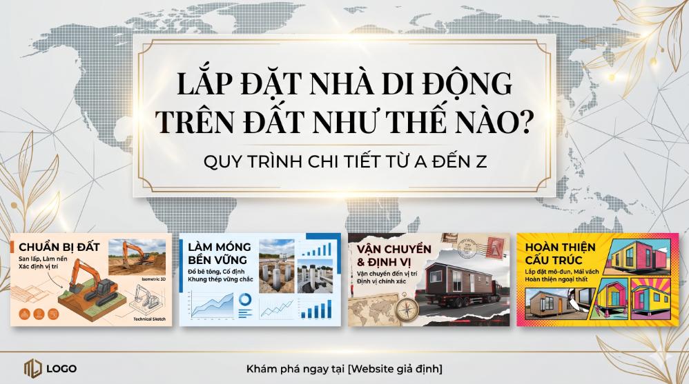 Lắp đặt nhà di động trên đất như thế nào? quy trình chi tiết từ a đến z