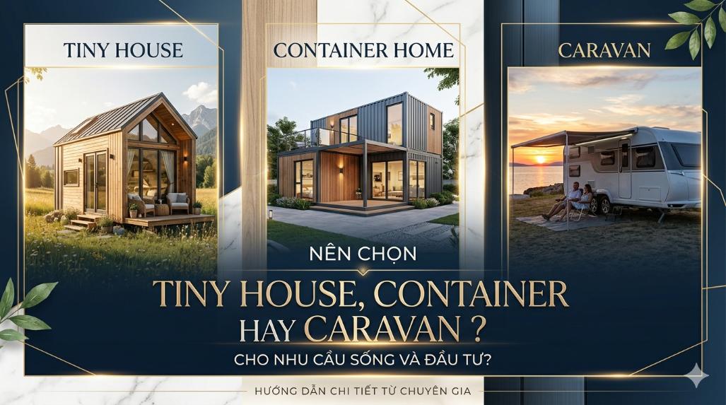 Nên chọn tiny house, container hay caravan cho nhu cầu sống và đầu tư?