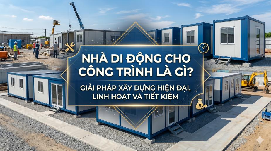 Nhà di động cho công trình là gì? Giải pháp xây dựng hiện đại, linh hoạt và tiết kiệm