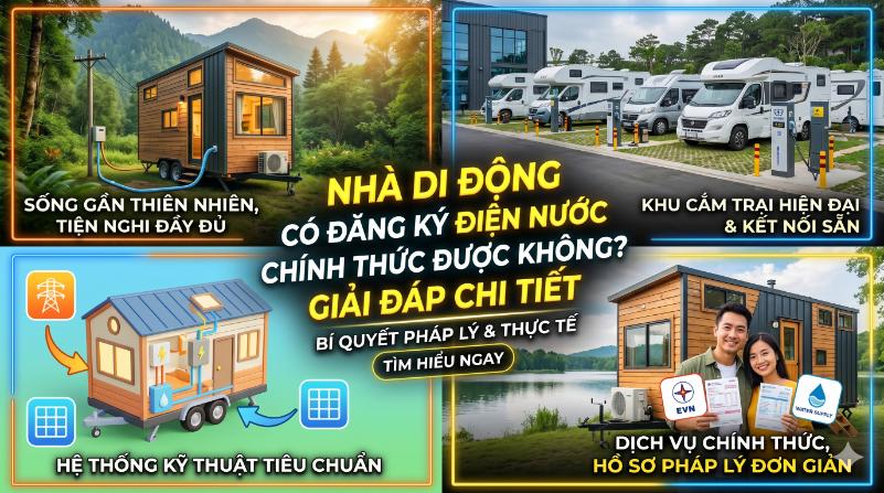 Nhà di động có đăng ký điện nước chính thức được không? Giải đáp chi tiết