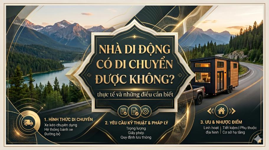 Nhà di động có di chuyển được không? thực tế và những điều cần biết