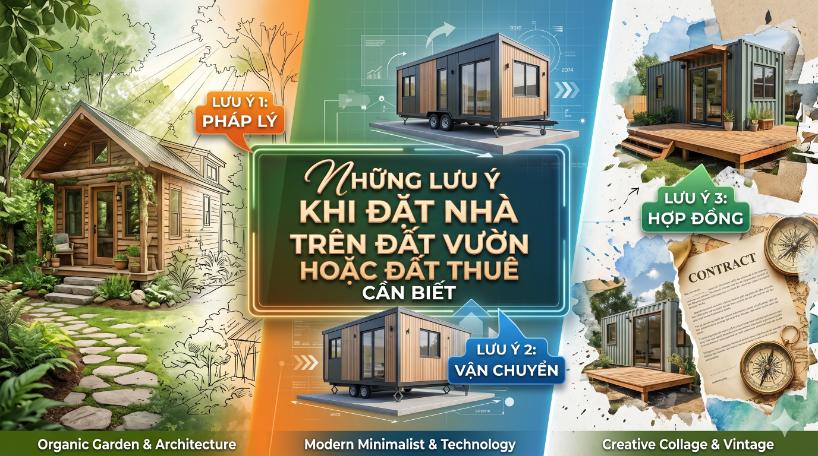 Những lưu ý khi đặt nhà trên đất vườn hoặc đất thuê cần biết