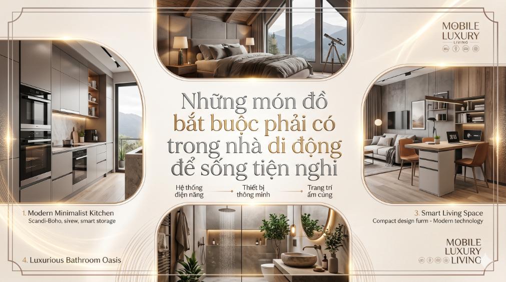 Những món đồ bắt buộc phải có trong nhà di động để sống tiện nghi