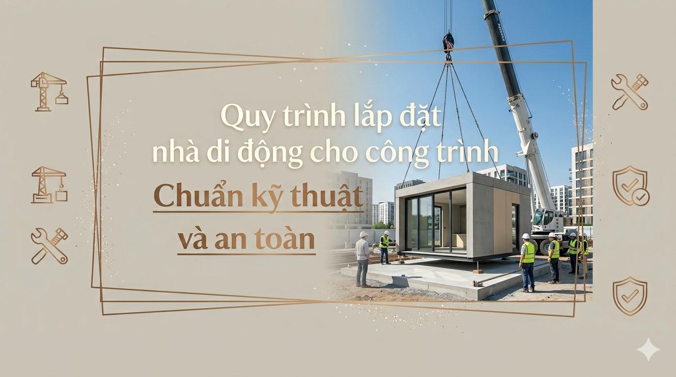 Quy trình lắp đặt nhà di động cho công trình chuẩn kỹ thuật và an toàn
