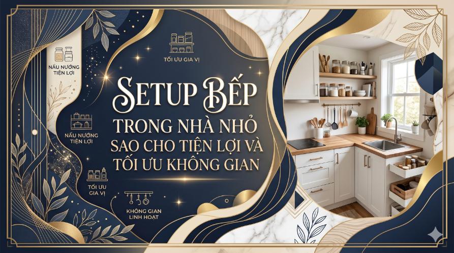 Setup bếp trong nhà nhỏ sao cho tiện lợi và tối ưu không gian