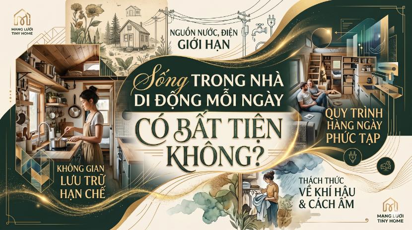 Sống trong nhà di động mỗi ngày có bất tiện không?